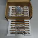 Goo-Ki 12 Pack 5'' Center to Center Antique Brass Cabinet Bar Pulls Vintage Drawer Handles Closet Classic Retro Home Kitchen Improvement Hardware