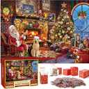 Advent Calendar 2025 Christmas Jigsaw Puzzles, 1008 Pieces Christmas Puzzle Christmas Family Game Christmas Gifts for Kids Teens Adults (Christmas Cartoon)