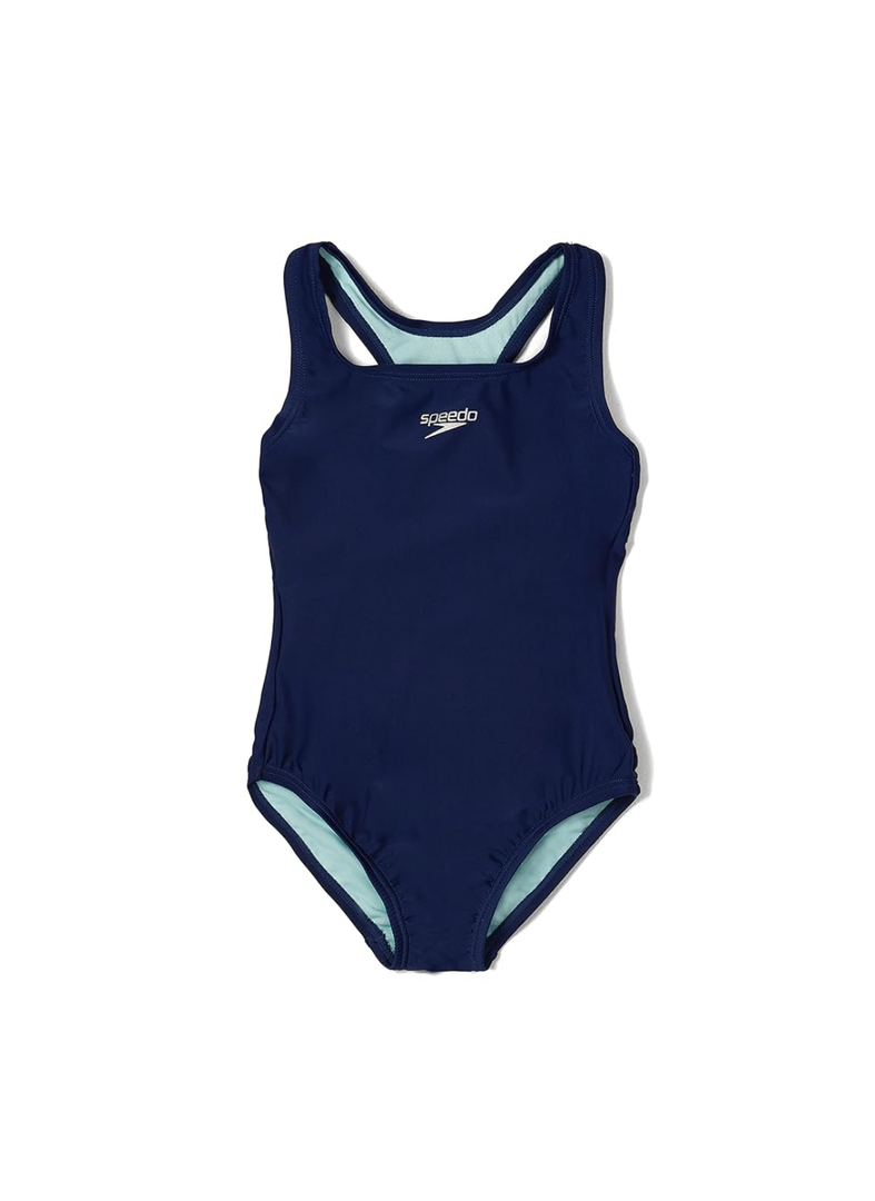 Speedo Girl's Swimsuit One Piece Closed Racerback Size 12