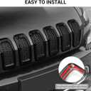 Front Grill Inserts Grille Cover Trim for 2014-2018 Jeep Cherokee (black)