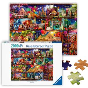 Ravensburger - World of Books - 2000 Piece Jigsaw Puzzle - Exciting Vision of The World's Exciting Destinations - Beautiful Imagery - Frameable - Premium Quality - Ideal Gift - Puzzles for Adults