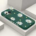 LEECG for Google Pixel 9 Case, Floral Pattern Design Slim Protective Phone Case Cover for Google Pixel 9 6.3", Daisy Green