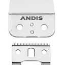 Andis 04604 Outliner II Trimmer Replacement Blade  Made of Stainless and Carbon Steel, Close-Cutting Square Blade, Deep Tooth Blade for Crisp Outlines & Designs - for GO & GTO Trimmers, Silver (1 Count (Pack of 1))