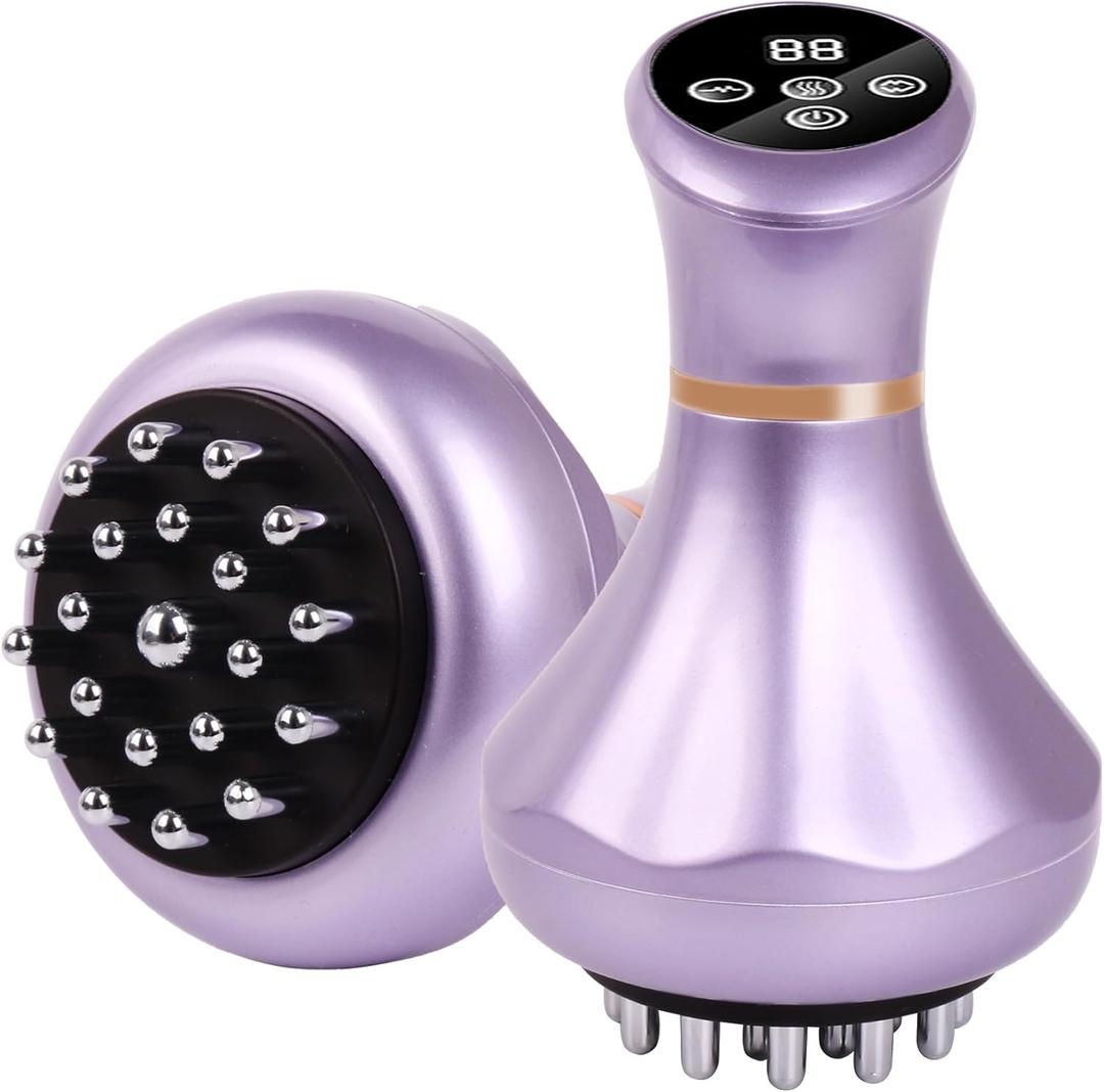 4-in-1 Lymphatic Drainage Massager - Anti Cellulite Massage Tool with Heating/Vibration/Red Light/Micro current, Body Sculpting Machine for Legs/Belly/Back/Hips/Reduce Stretch Marks & Cellulite