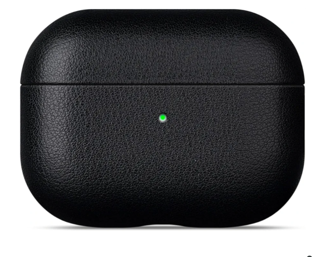 Lopie Leather Case Compatible with AirPods Pro 3rd Generation, Protective Hard Cover Fully-Wrapped with Top Grain Leather, Handmade for AirPods Pro 3 Case Cover (Not for AirPods Pro 2nd Gen) - Black