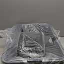 Enclosed Stainless Steel Cat Litter Box with Odor Control, Modular Design with Drawer and Flip Door, Easy to Clean and Wash,Non-Stick Interior,Extra Large Size Fits All Cats(Light Grey)