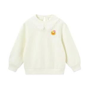 BDUCK+ Girls Boys Sweatshirt Cute Cartoon Yellow Duck Crewneck Pullover for Toddler Kids Long Sleeve Shirt Tops 120/60