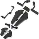 For Harley Davidson Floorboards Touring Street Road Glide Passenger Defiance Floorboards Motorcycle Footboards (All Black, comb sets with highway pegs)