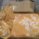 Bedsure Queen Comforter Set - 7 Pieces Floral Yellow Soft Bedding Sets, Queen Bed in a Bag with Botanical Flowers Comforter, Sheets, Pillowcases & Shams