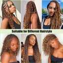 #30 Brown Braiding Human Hair for Boho Braiding Human hair 3 Bundles 14 14 14 Inch Light Brown Water Wave Boho Hair for Bulk Braiding Knotless Bohemian Hair Extensions150g