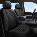 Custom Fit Seat Covers for 2015-2026 Ford F150 & 2017-2025 F250 F350 F450 Super Duty, Waterproof Faux Leather Truck Seat Covers with Airbag Compatible, Durable & Scratch-Resistant,Black