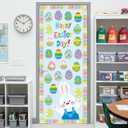 72 Feet Easter Bunny Carrot Bulletin Board Borders Pink Rabbit Borders Trim for Spring Bulletin Board Wall Decoration (Bunny)