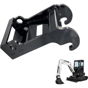X-Change Coupler Bracket, Mini Excavator Attachment Quick Hitch Coupler Black-Coating Steel Attach Coupler for Bob-cat E Series