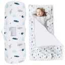 Toddler Nap Mat with Blanket 50" x 21" x 1.5", Nap Mat for Boys Girls Super Soft and Cozy, Kids Sleeping Bag for Preschool, Daycare, Toddler Sleeping Bag, White