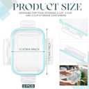 2 Pcs 2/3/5 Cups Plastic Food Storage Lid with Green Gasket Leakproof Airtight Lockable Replacement Clear Storage Lid for Kitchen Bowl