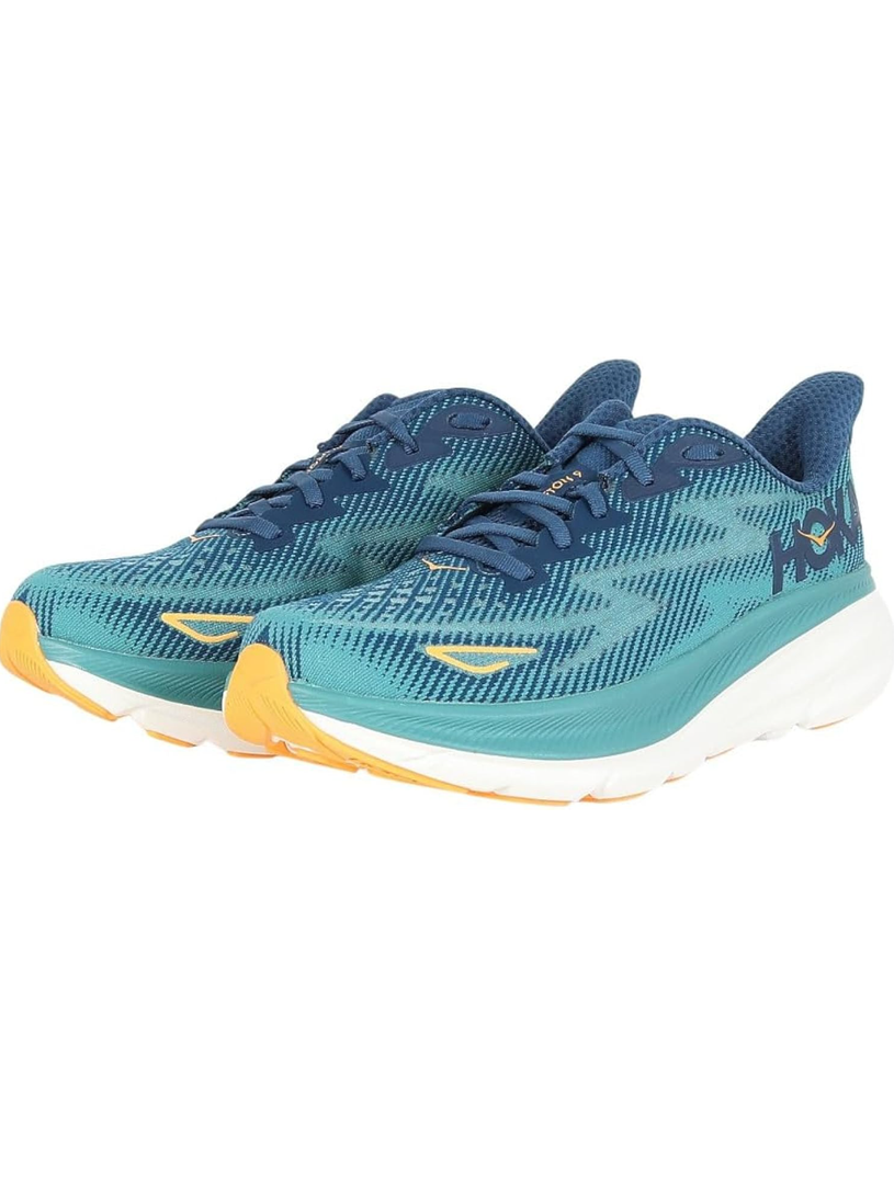 Hoka Men's Clifton 9 Sneaker, Midnight/Oceanic, 9.5