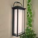 24" Ht Modern Oversized Outdoor Super Bright Wall Sconce with Built-in 2x20W LED Covered by Milky White Acrylic and Clear Glass, Suitable for Big House, Extra High Walls and Gates.