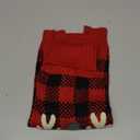 KYEESE Dog Christmas Sweater with Reindeer Pattern, Cozy Holiday Outfit, Turtleneck Dog Sweater for Small Dogs with Leash Hole, Red Buffalo Plaid Knitwear, Soft Warm Festival Dogs Clothes, Large (Large (11-19lbs))