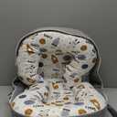 GloTika Baby Lounger, Foldable Infant Nest with Soft Memory Foam Mat, Cover with Adorable Pattern, Converts to Backpack for Easy Travel, 0-12 Months, Rocket