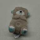 Glyrnur Baby Sound Machine Breathing Otter, Sensory Details Music Lights Rhythmic Breathing Motion Musical Baby Toy Plush for Newborns (Battery Not Includ)