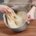 7L Electric Dough Mixer for Bread and Pizza Dough, Dough Maker Featuring a Ferment Function.304 Stainless Steel Whisk and a Top Small Window for Easy Add Water and Seasoning(Black