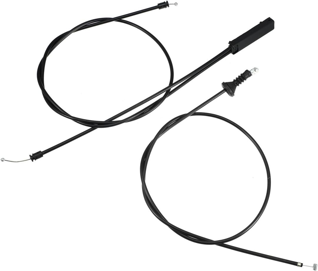 Motoforti Hood Release Cable Door Handle Cable 51237060529 51237184432 51237201904 Fit for BMW 328i - Pack of 2 Black Long-lasting