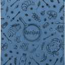 COFICE Recipe Binder Book with Plastic Sleeves Cards 3 Ring Small Cookbook Organizer, Dark Blue