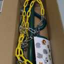 Take Me Away 18'' Trapeze Swing Bar Rings 48'' Heavy Duty Plastic Coated Chains Swing Set Accessories (Grenn)