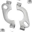 2 Packs 2.25 inch Split Flange Repair Kit, 2 Bolt 2.25"/57mm Exhaust Flange Flat Oval Split Flange Repair Replacement Kit