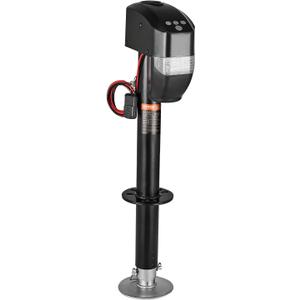 VEVOR 5000 lbs Electric Trailer Jack, Heavy Duty RV Electric Power Tongue Jack with 2 Way Connector, Remote Control, Crank Handle & Weatherproof Jack Cover, 10"-28.3" Lift, for Trailers & Campers (Black)