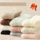 Fuzzy Crew Socks Women Warm Flully Socks Men Home Cozy Soft Sleeping Sock Fall Winter 3/5 Pairs Size 5-10