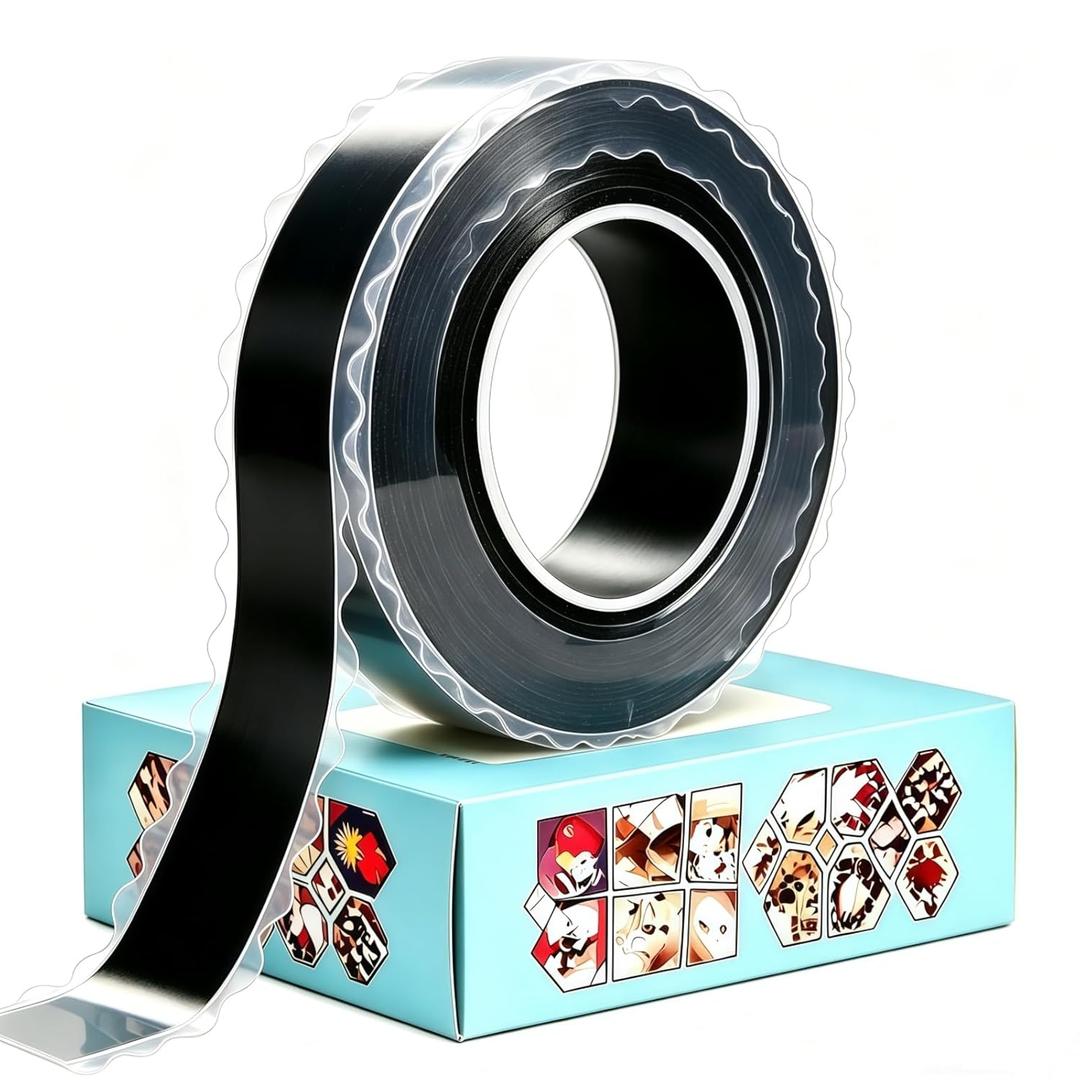2 x zvp Double Sided Nano Tape, Removable Heavy Duty Mounting Foam Tape, Adhesive Tape for Wall, Carpet, Poster and Picture Hanging Strips (Black, 1.15 * 118 in)