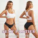 YSMCOZY 6 Pack Womens Seamless Hipster Underwear No Show Panties Invisibles Briefs Soft Stretch Bikini Underwears (S-XL) (L)