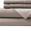 Hotel Sheets Direct 4 Piece Bed Sheet Set King Size, 100% Viscose Derived from Bamboo Sheets Set with 2 Pillowcases, Cooling & Breathable Luxury Bedding, Moisture-Wicking & Silky Soft Texture, Sand