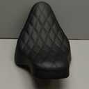 Black Front Driver Solo Seat Cushion Pillion For Harley 2000-2007 Softail Deluxe FLSTN FXST Fat Boy FLSTF Softail Springer Heritage Springer Heritage Softail, Black Stitching