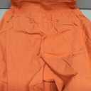 Vansha Women Summer High Waisted Cotton Linen Palazzo Pants Wide Leg Long Lounge Pant Trousers with Pocket (Orange, M)