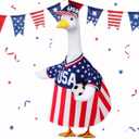 Soccer Cup Porch Goose Outfits, 23 4th of July Porch Goose Outfit with Jersey, Cap and Soccer, Patriotic Goose Clothes for Summer, Independence Day, Fans Football Party, Sports Season, Outdoor Lawn