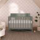 Dream On Me Owen 5-in-1 Convertible Full-Size Baby Crib in Sea Grass, GreenGuard Gold & JPMA, Converts to Toddler, Day, & Full-Size Bed Non-Toxic Paint, Safe Sleep Environment, 53.7"L x 29.6"W x 42.1"H