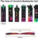 2 x Christian Rainbow Scratch Bookmarks,Easter Basket Stuffers,Party Favors 60 Ribbons 30 Bamboo Stylus Bible Art Crafts Sunday School Crafts Christmas Scratch Off Cards Religious Gifts