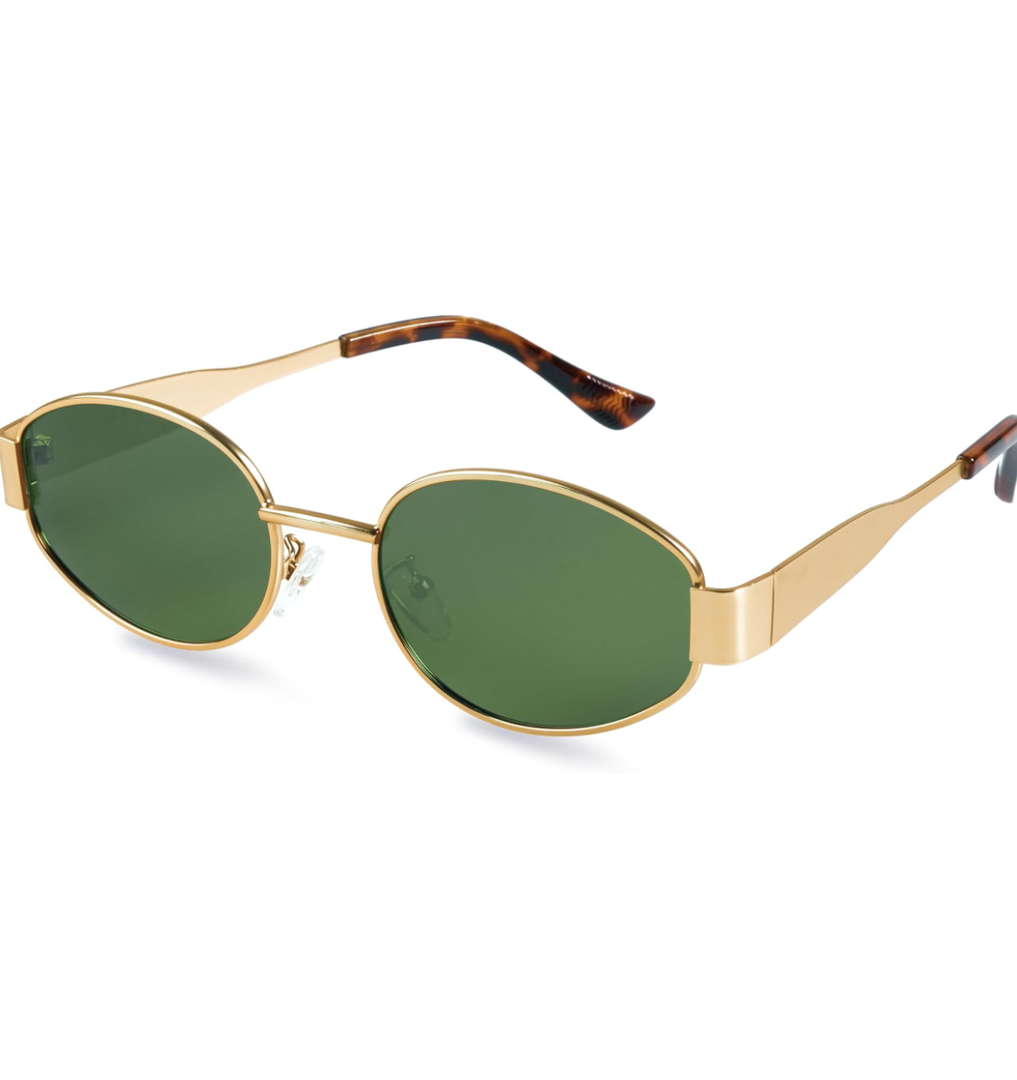 livho 2025 Trendy Oval Sunglasses - Stylish Polarized Shades for Everyday - Retro Metal Frames