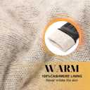 Womens Leather Gloves Wool Lined Warm Glove Touchscreen for Winter Driving Lambskin Dress Gloves Cashmere Lined (Black, M)