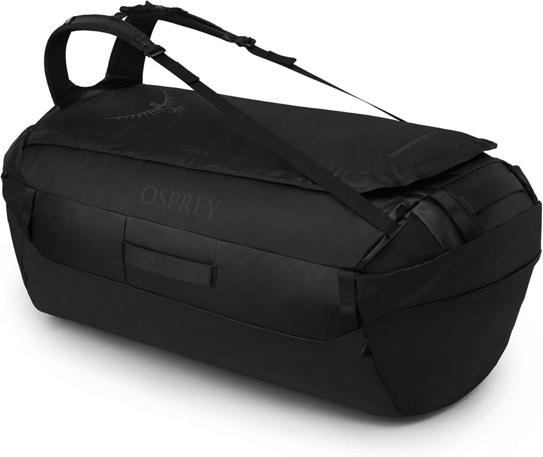 Osprey Transporter Lightweight Travel Duffel Bag - Extra Large Water Resistant Durable Gear Bag for Men and Women (Raven Black)
