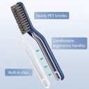 4 x Crevice Cleaning Brush,Spring Cleaning 0rganization Multifunctional Grout Cleaning Supplies, Cleaning Tools for Household, Kitchen, Bathroom, Window, Vehicle, Faucets, Toilet (Blue)