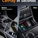 2-in-1 Mini Wireless CarPlay Adapter for Apple CarPlay & Android Auto,Upgrade Wired to Wireless, Fast Auto-Connect, Plug & Play (iOS 10+, Android 10+, 2016+ Cars)