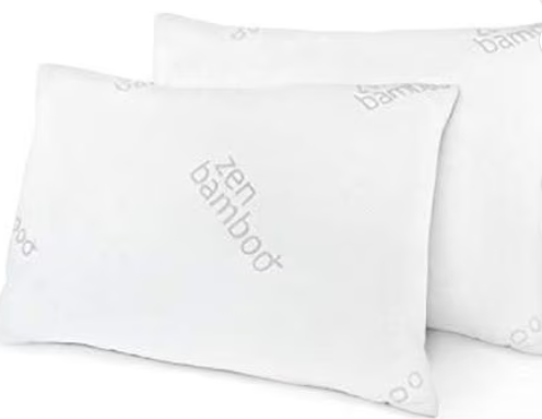 Zen Bamboo Gel Extra Soft Pillow with Viscose Made From Bamboo Cover, King, Set of 2