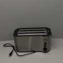 Elite Gourmet ECT4400B# Long Slot 4 Slice Toaster, Countdown Timer, 6 Toast Setting, Defrost, Cancel Function, Built-in Warming Rack, Extra Wide Slots for Bagel Waffle, Stainless Steel