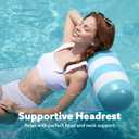 SLOOSH 2 Packs Hammock Pool Floats Adults, 4-in-1 Multi-Purpose Inflatable Pool Floats PVC Water Hammock Lounge Floaties, 48 Inches X 31.5"