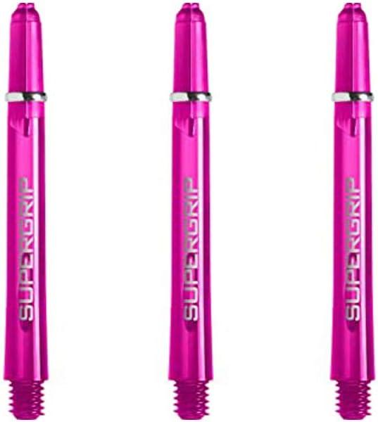 2 x Harrows Supergrip Tweenie Dart Shafts, Polycarbonate Stems, Machined Rings, Pink (3 Sets)