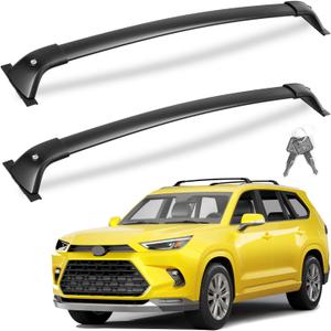 KINGGERI Upgraded Heavy Duty Roof Rack Cross Bars Compatible with Toyota Grand Highlander & Lexus TX 2024-2026 (with Flush Side Rails), Lockable 260LBS Aluminum Roof Rails Crossbars Rooftop Luggage