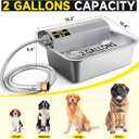 Automatic Water Dispenser for Dogs, 2 Gallon 304 Stainless Steel Large Dog Water Bowl Dispenser for Indoor/Outdoor, Pets & Livestock Self-Filling Waterer, Fits GHT 3/4" Faucet, Easy to Clean